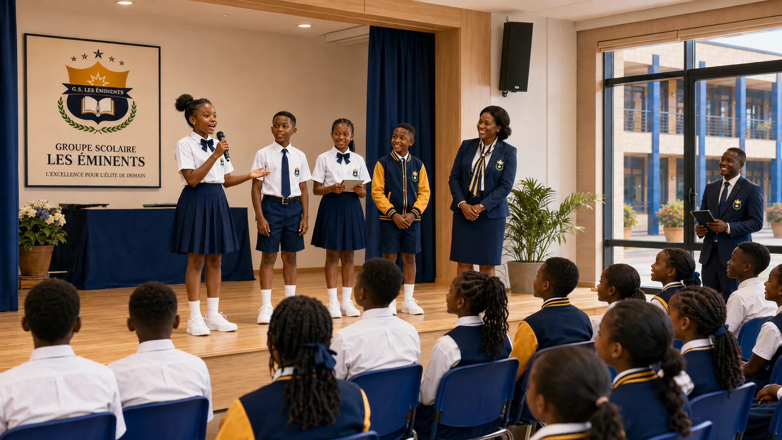 Découvrir, s’exprimer et prendre confiance — illustration institutionnelle du GROUPE SCOLAIRE LES ÉMINENTS