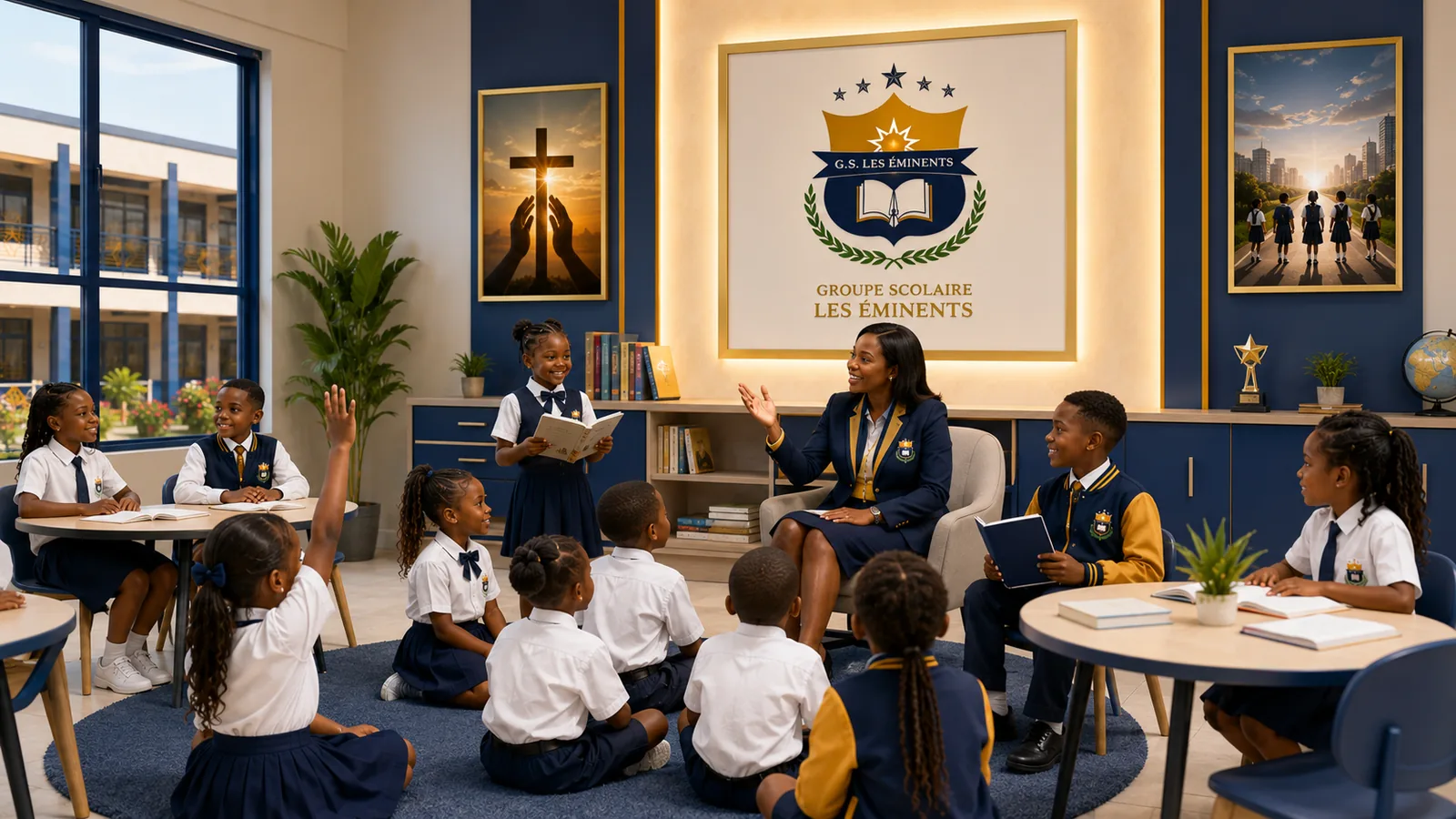 Former aujourd’hui les leaders de demain — illustration institutionnelle du GROUPE SCOLAIRE LES ÉMINENTS